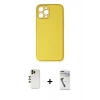 MARSİLYAN™- iPhone 12 Pro Max Kılıf Yadigar Klasik - Şeffaf Uv Polymer Nano Ekran Koruyucu + Shine Kamera Lens - GD