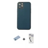 MARSİLYAN™- iPhone 12 Pro Max Kılıf Yadigar Klasik - Şeffaf Uv Polymer Nano Ekran Koruyucu + Shine Kamera Lens Koruma Cam - MI