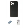 MARSİLYAN™- iPhone 12 Pro Max Kılıf Yadigar Klasik - Şeffaf Uv Polymer Nano Ekran Koruyucu + Shine Kamera Lens Koruma Cam - GI