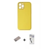 MARSİLYAN™- iPhone 12 Pro Max Kılıf Yadigar Klasik - Şeffaf Uv Polymer Nano Ekran Koruyucu + Shine Kamera Lens Koruma Cam - SABE