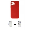 MARSİLYAN™- iPhone 12 Pro Max Kılıf Yadigar Klasik - Şeffaf Uv Polymer Nano Ekran Koruyucu + Shine Kamera Lens - LT
