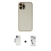 MARSİLYAN™- iPhone 12 Pro Max Kılıf Yadigar Klasik - Şeffaf Uv Polymer Nano Ekran Koruyucu + Shine Kamera Lens - LT