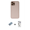 MARSİLYAN™- iPhone 12 Pro Max Kılıf Yadigar Klasik - Şeffaf Uv Polymer Nano Ekran Koruyucu + Shine Kamera Lens Koruma Cam - GI