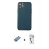 MARSİLYAN™- iPhone 12 Pro Max Kılıf Yadigar Klasik - Şeffaf Uv Polymer Nano Ekran Koruyucu + Shine Kamera Lens Koruma Cam - GI