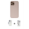 MARSİLYAN™- iPhone 12 Pro Max Kılıf Yadigar Klasik - Şeffaf Uv Polymer Nano Ekran Koruyucu + Shine Kamera Lens - LT