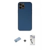 MARSİLYAN™- iPhone 12 Pro Max Kılıf Yadigar Klasik - Şeffaf Uv Polymer Nano Ekran Koruyucu + Shine Kamera Lens Koruma Cam - MI