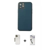 MARSİLYAN™- iPhone 12 Pro Max Kılıf Yadigar Klasik - Şeffaf Uv Polymer Nano Ekran Koruyucu + Shine Kamera Lens - GD