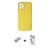MARSİLYAN™- iPhone 12 Pro Max Kılıf Yadigar Klasik - Şeffaf Uv Polymer Nano Ekran Koruyucu + Shine Kamera Lens Koruma Cam - MI