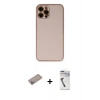 MARSİLYAN™- iPhone 12 Pro Max Kılıf Yadigar Klasik - Şeffaf Uv Polymer Nano Ekran Koruyucu + Shine Kamera Lens Koruma Cam - SABE
