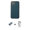 MARSİLYAN™- iPhone 12 Pro Max Kılıf Yadigar Klasik - Şeffaf Uv Polymer Nano Ekran Koruyucu + Shine Kamera Lens Koruma Cam - SH