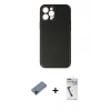 MARSİLYAN™- iPhone 12 Pro Max Kılıf Yadigar Klasik - Şeffaf Uv Polymer Nano Ekran Koruyucu + Shine Kamera Lens Koruma Cam - SH