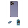 MARSİLYAN™- iPhone 12 Pro Max Kılıf Yadigar Klasik - Siyah 18D Cam Ekran Koruyucu + Shine Kamera Lens Koruma Cam - GD