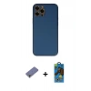 MARSİLYAN™- iPhone 12 Pro Max Kılıf Yadigar Klasik - Siyah 18D Cam Ekran Koruyucu + Metal Kamera Lens Koruma Cam - GD