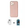 MARSİLYAN™- iPhone 12 Pro Max Kılıf Yadigar Klasik - Siyah 18D Cam Ekran Koruyucu + Shine Kamera Lens - LT