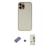 MARSİLYAN™- iPhone 12 Pro Max Kılıf Yadigar Klasik - Siyah 20D Premium Cam Ekran Koruyucu + Metal Kamera Lens Koruma Cam - GD