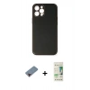 MARSİLYAN™- iPhone 12 Pro Max Kılıf Yadigar Klasik - Siyah 20D Premium Cam Ekran Koruyucu + Metal Kamera Lens Koruma Cam - KI
