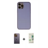 MARSİLYAN™- iPhone 12 Pro Max Kılıf Yadigar Klasik - Siyah 20D Premium Cam Ekran Koruyucu + Neon Fosforlu Kamera Lens - SI