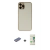 MARSİLYAN™- iPhone 12 Pro Max Kılıf Yadigar Klasik - Siyah 20D Premium Cam Ekran Koruyucu + Renkli Kamera Lens Koruma Cam - PE