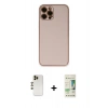 MARSİLYAN™- iPhone 12 Pro Max Kılıf Yadigar Klasik - Siyah 20D Premium Cam Ekran Koruyucu + Shine Kamera Lens - GD