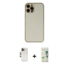 MARSİLYAN™- iPhone 12 Pro Max Kılıf Yadigar Klasik - Siyah 20D Premium Cam Ekran Koruyucu + Shine Kamera Lens - GD