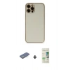 MARSİLYAN™- iPhone 12 Pro Max Kılıf Yadigar Klasik - Siyah 20D Premium Cam Ekran Koruyucu + Renkli Kamera Lens Koruma Cam - YL