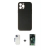 MARSİLYAN™- iPhone 12 Pro Max Kılıf Yadigar Klasik - Siyah 360 Mat Full Body Arka Koruyucu + Shine Kamera Lens - LT