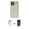 MARSİLYAN™- iPhone 12 Pro Max Kılıf Yadigar Klasik - Siyah 360 Mat Full Body Arka Koruyucu + Shine Kamera Lens - LT