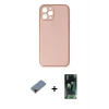 MARSİLYAN™- iPhone 12 Pro Max Kılıf Yadigar Klasik - Siyah 360 Mat Full Body Arka Koruyucu + Metal Kamera Lens Koruma Cam - KI