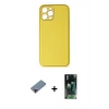 MARSİLYAN™- iPhone 12 Pro Max Kılıf Yadigar Klasik - Siyah 360 Mat Full Body Arka Koruyucu + Metal Kamera Lens Koruma Cam - KI