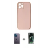 MARSİLYAN™- iPhone 12 Pro Max Kılıf Yadigar Klasik - Siyah 360 Mat Full Body Arka Koruyucu + Neon Fosforlu Kamera Lens - MI