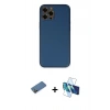 MARSİLYAN™- iPhone 12 Pro Max Kılıf Yadigar Klasik - Siyah 3D Antistatik Cam Ekran Koruyucu + Shine Kamera Lens Koruma Cam - GD