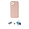 MARSİLYAN™- iPhone 12 Pro Max Kılıf Yadigar Klasik - Siyah 3D Antistatik Cam Ekran Koruyucu + Renkli Kamera Lens Koruma Cam - MI