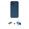 MARSİLYAN™- iPhone 12 Pro Max Kılıf Yadigar Klasik - Siyah 3D Antistatik Cam Ekran Koruyucu + Renkli Kamera Lens Koruma Cam - YL