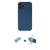 MARSİLYAN™- iPhone 12 Pro Max Kılıf Yadigar Klasik - Siyah 3D Antistatik Cam Ekran Koruyucu + Shine Kamera Lens Koruma Cam - MI