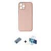 MARSİLYAN™- iPhone 12 Pro Max Kılıf Yadigar Klasik - Siyah 3D Antistatik Cam Ekran Koruyucu + Shine Kamera Lens Koruma Cam - SH