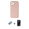 MARSİLYAN™- iPhone 12 Pro Max Kılıf Yadigar Klasik - Siyah 3D Antistatik Hayalet Cam Ekran Koruyucu + Shine Kamera Lens Koruma Cam - GI