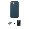 MARSİLYAN™- iPhone 12 Pro Max Kılıf Yadigar Klasik - Siyah 3D Antistatik Hayalet Cam Ekran Koruyucu + Shine Kamera Lens Koruma Cam - GD