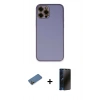 MARSİLYAN™- iPhone 12 Pro Max Kılıf Yadigar Klasik - Siyah 3D Antistatik Hayalet Cam Ekran Koruyucu + Shine Kamera Lens Koruma Cam - GD