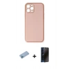 MARSİLYAN™- iPhone 12 Pro Max Kılıf Yadigar Klasik - Siyah 3D Antistatik Hayalet Cam Ekran Koruyucu + Shine Kamera Lens Koruma Cam - MI