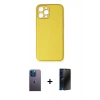 MARSİLYAN™- iPhone 12 Pro Max Kılıf Yadigar Klasik - Siyah 3D Antistatik Hayalet Cam Ekran Koruyucu + Neon Fosforlu Kamera Lens - MI