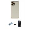 MARSİLYAN™- iPhone 12 Pro Max Kılıf Yadigar Klasik - Siyah 3D Antistatik Hayalet Cam Ekran Koruyucu + Shine Kamera Lens Koruma Cam - MI