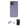 MARSİLYAN™- iPhone 12 Pro Max Kılıf Yadigar Klasik - Siyah 3D Antistatik Hayalet Cam Ekran Koruyucu + Shine Kamera Lens Koruma Cam - MI