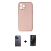 MARSİLYAN™- iPhone 12 Pro Max Kılıf Yadigar Klasik - Siyah 3D Antistatik Hayalet Cam Ekran Koruyucu + Neon Fosforlu Kamera Lens - MI