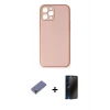 MARSİLYAN™- iPhone 12 Pro Max Kılıf Yadigar Klasik - Siyah 3D Antistatik Hayalet Cam Ekran Koruyucu + Metal Kamera Lens Koruma Cam - GD