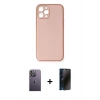 MARSİLYAN™- iPhone 12 Pro Max Kılıf Yadigar Klasik - Siyah 3D Antistatik Hayalet Cam Ekran Koruyucu + Neon Fosforlu Kamera Lens - BZ