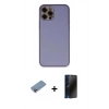 MARSİLYAN™- iPhone 12 Pro Max Kılıf Yadigar Klasik - Siyah 3D Antistatik Hayalet Cam Ekran Koruyucu + Shine Kamera Lens Koruma Cam - PE