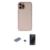 MARSİLYAN™- iPhone 12 Pro Max Kılıf Yadigar Klasik - Siyah 3D Antistatik Hayalet Cam Ekran Koruyucu + Renkli Kamera Lens Koruma Cam - MI