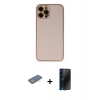 MARSİLYAN™- iPhone 12 Pro Max Kılıf Yadigar Klasik - Siyah 3D Antistatik Hayalet Cam Ekran Koruyucu + Renkli Kamera Lens Koruma Cam - YL