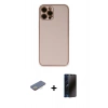 MARSİLYAN™- iPhone 12 Pro Max Kılıf Yadigar Klasik - Siyah 3D Antistatik Hayalet Cam Ekran Koruyucu + Renkli Kamera Lens Koruma Cam - SI