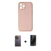 MARSİLYAN™- iPhone 12 Pro Max Kılıf Yadigar Klasik - Siyah 3D Antistatik Hayalet Cam Ekran Koruyucu + Sarı Neon Fosforlu Kamera Lens